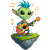 Green Goblin with Guitar