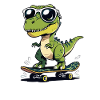 Skater alligator with sunglasses