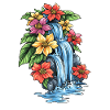 Tropical Waterfall Hibiscus