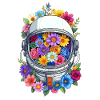 Casque Floral Space