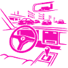 Neon Car Cockpit