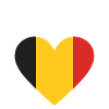 Belgisches Trikoloreherz