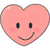 Kawaii Heart Smile Print