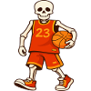 Skeleton Hoops 23 Trikot