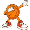 Basketball-Maskottchen-Deckgesicht