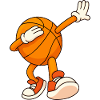 Basketball Mascot Dunks