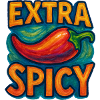 Extra scharfe Chili-Pop-Kunst