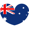 Drapeau australien avec cœur