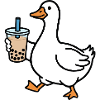 Croaking duck with bubble tea