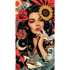 Buntes Pop-Art-Blumenmuster