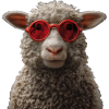 Schaf mit Sonnebrille