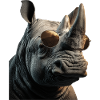 Rhinoceros with sunglasses