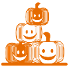Four Laughing Pumpkins – Modern Halloween Icon