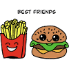 Best Friends: Burger & Fries Duo