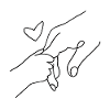 Handshake with heart connection