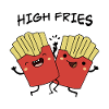 Fröhliche Pommes Zwillinge