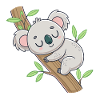 Sleeping Koala on Branch