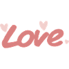 Love Pink Calligraphy Brush