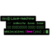 Romantisches Geek-Design für Entwickler: Loop i