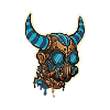 Bluish Horned Steampunk Mask