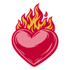 Cœur brûlant - Saint-Valentin - Amour