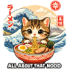 Chats ramen ukiyo-e