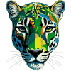 Farbenfroher Panther