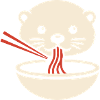 Minimal Otter Noodle Icon