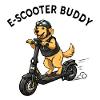 EScooter Buddy Dog Illustration