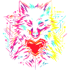 Wolf Hugs Heart Valentine's Day Gift