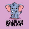 Playing elephant on purple