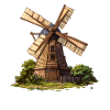 Windmühle im Garten