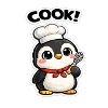 Kitchen Penguin Chef Motif