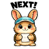 Prochain autocollant Bunny Note