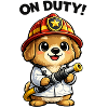 Fire Brigade Dog Logo