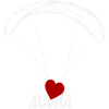 Maman parapentiste avec du cœur