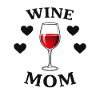 Wine Mom Weinglas Herzdesign