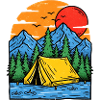 Camping am Bergsee Abendrot