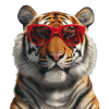 Tiger mit Sonnenbrille Lustig