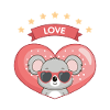 Koalaherz-Liebesbrille