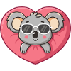 Koala Heart Glam Sunglasses Cool