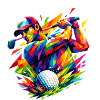 Farbexplosion in Golfschlägen