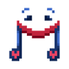 Smiling Musical Note Pixel Art