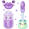 Lilac Galaxy Lipgloss Kawaii Charakter