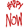 Happy Now Wings Grunge-Typografie