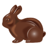 Klassischer Schokoladen-Osterhasen Motiv