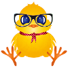 Cute chick with nerd glasses