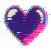 Glitchherz Neon Pixel Liebe Nerd