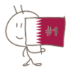 Drapeau_du_Qatar_floque_d-un_#1