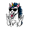 Rockendes Einhorn mit Sonnenbrille LGBT
